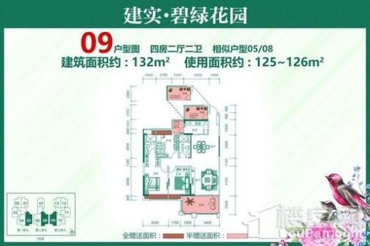 建实碧绿花园二期户型图